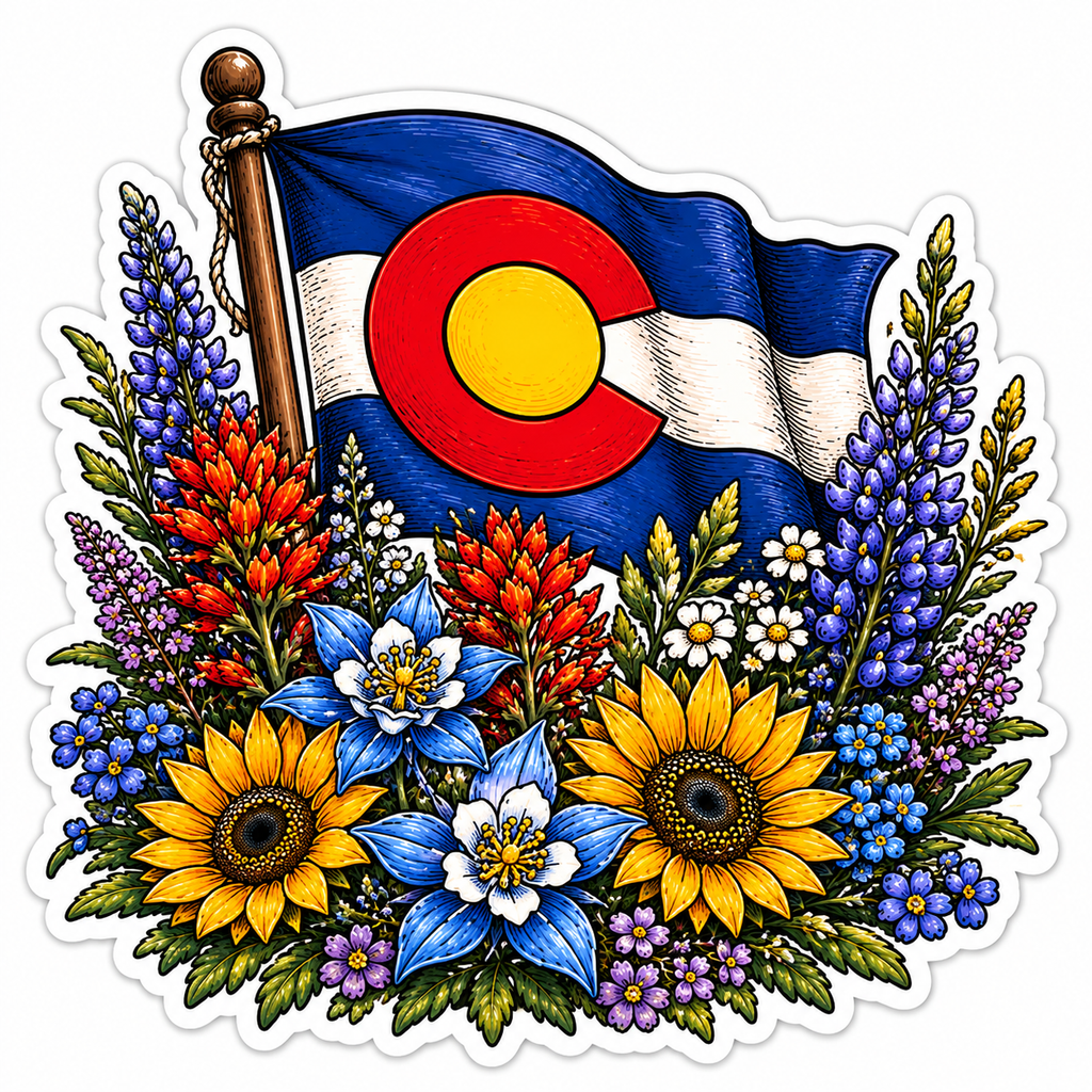 Colorado Flag Sticker | Southwestern Pride Decal