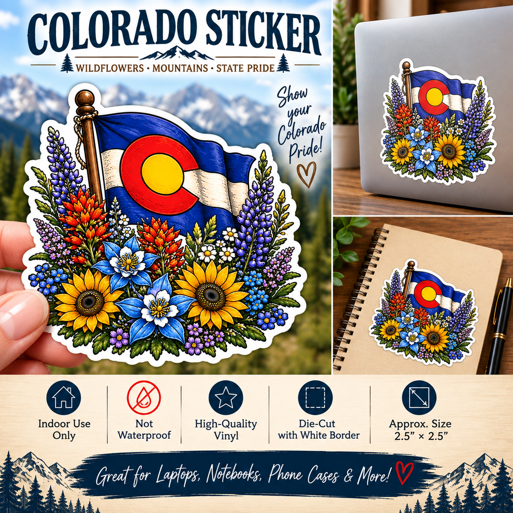 Colorado Flag Sticker | Southwestern Pride Decal