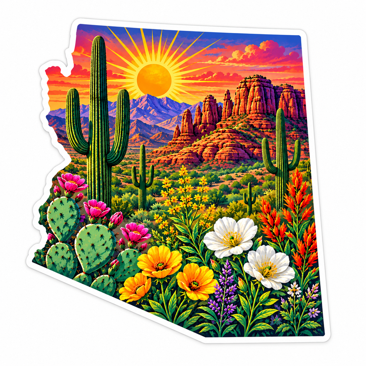 Arizona Sticker | Desert Southwestern Decal