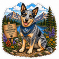 Blue Heeler Sticker | Mountain Adventure Decal