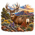 Mule Deer Buck Sticker | Colorado Wildlife Decal