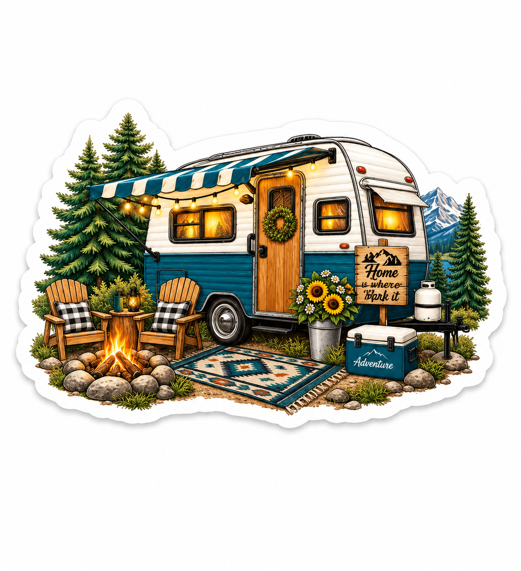 Vintage Camper Sticker | Camping & Adventure Vinyl Decal