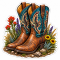 Cowboy Boots Sticker | Western Boots Decal