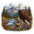 Bald Eagle Sticker | Mountain USA Wildlife Decal