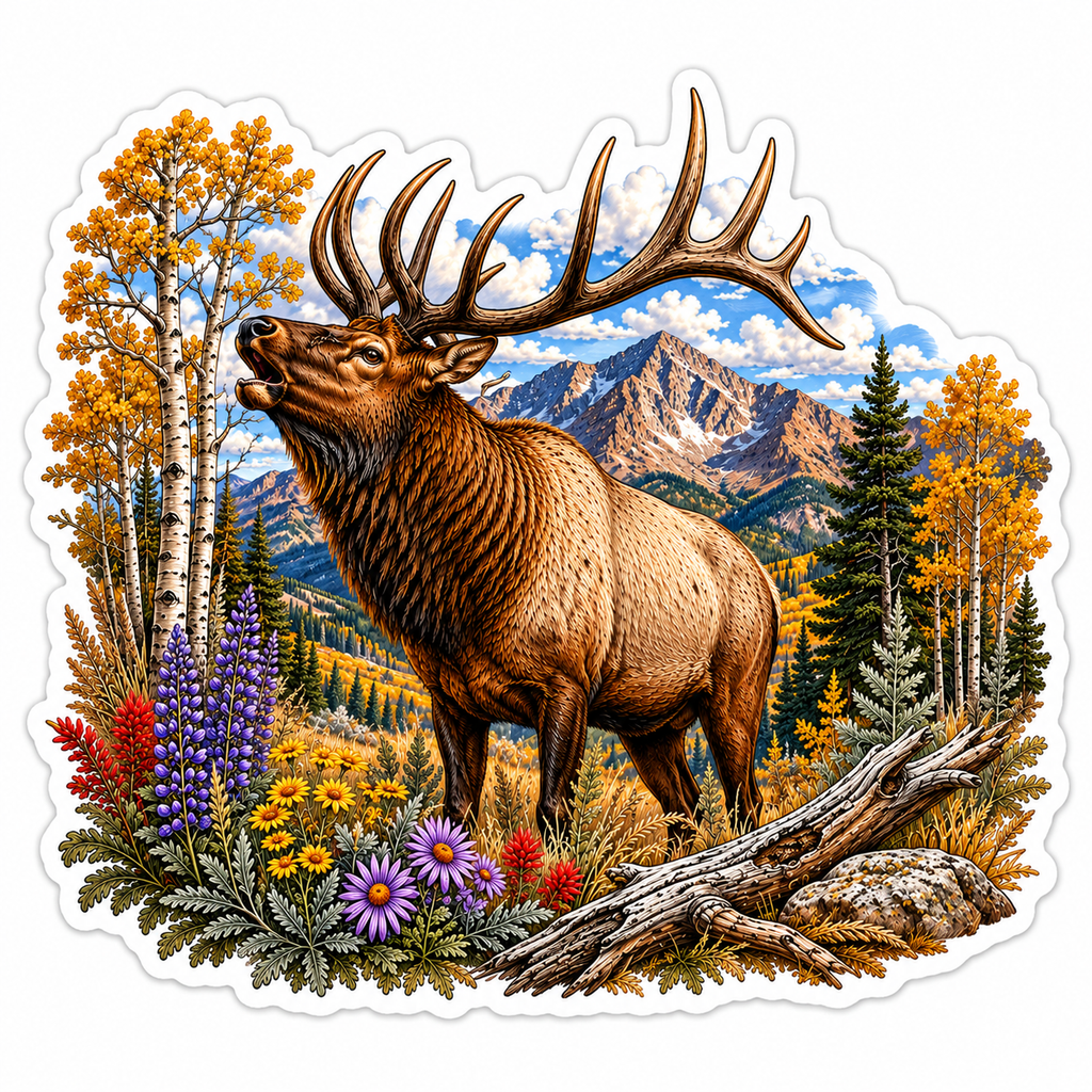 Elk Sticker | Colorado Wildlife Decal