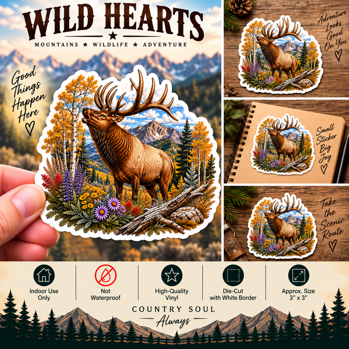 Elk Sticker | Colorado Wildlife Decal