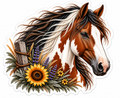 Paint Horse Sticker | Paint Horse & Wildflower Sticker